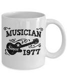 Musician since 1977 - Musician gift mug - The VIP Emporium