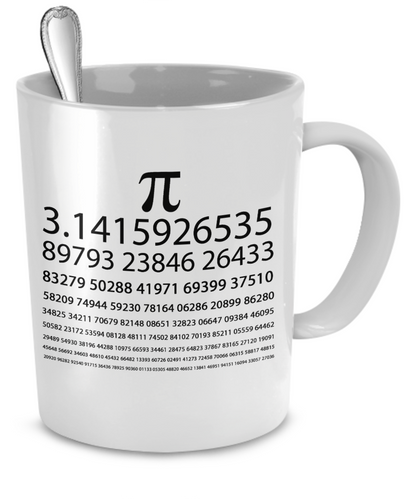 Pi Chart White Mug - The VIP Emporium