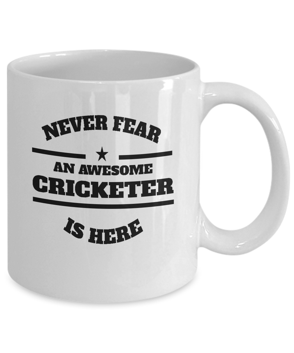 Awesome Cricketer Gift Mug - Never Fear - The VIP Emporium