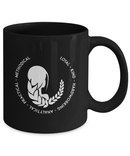 Virgo Black Coffee Mug - Gift for Virgo Star Sign - Birthday - Christmas - Horoscope - Zodiac symbol - Astrology - The VIP Emporium