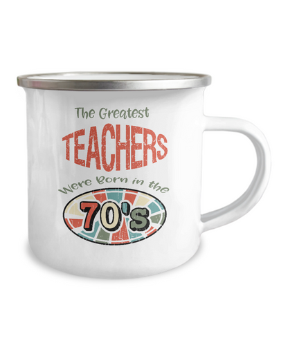 Birthday Camper Mug for Teacher born in 1970s