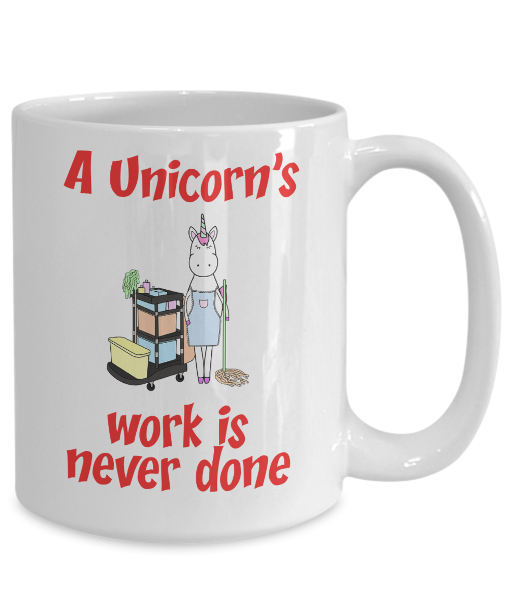 Fun Unicorn Cleaning Mug - Gift for Mom, Maid or Cleaner - The VIP Emporium