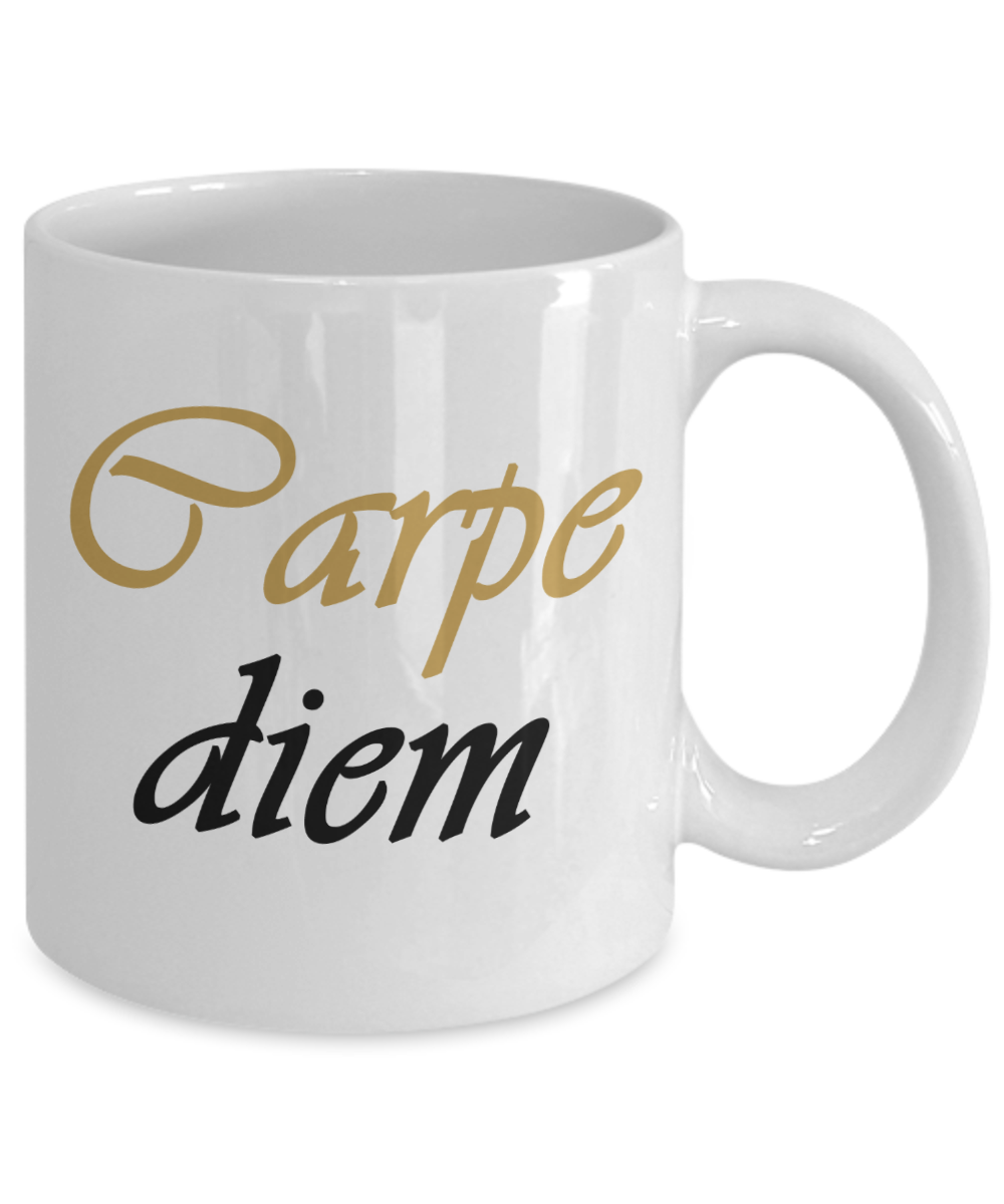 Inspirational Mug - Carpe Diem - Seize the Day - Motivational Mug - The VIP Emporium