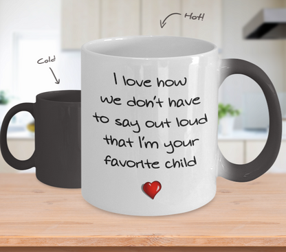 Color Changing Secret Message Mug - Favorite Child - The VIP Emporium