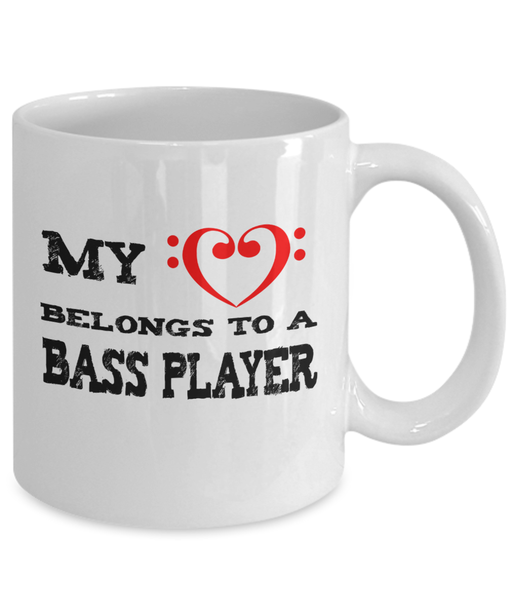 My Heart Belongs to a Bass Player - Musician Gift Mug - The VIP Emporium