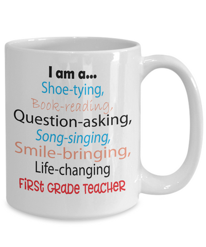 Life-changing First Grade Teacher Appreciation Gift Mug - The VIP Emporium