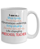 Preschool Teacher Gift Mug - 15oz Ceramic - Life-Changing - Appreciation Gift - The VIP Emporium