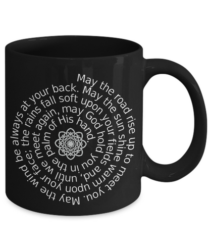 Irish Blessing Ceramic Coffee Mug with Celtic Knot Motif - The VIP Emporium