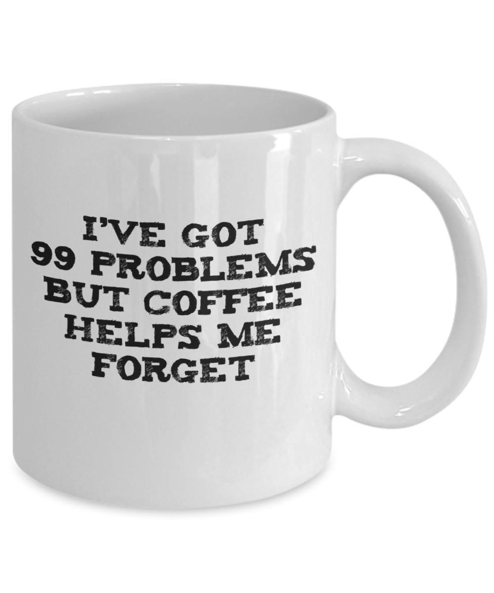 Coffee Helps Me Forget - Funny Message Mug - The VIP Emporium