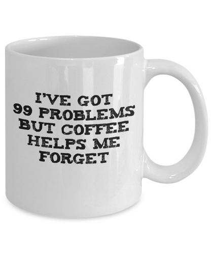 Coffee Helps Me Forget - Funny Message Mug - The VIP Emporium