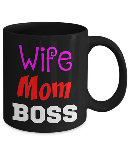 Wife Mom Boss - Valentine's Day Gift Mug - 11oz Ceramic - The VIP Emporium