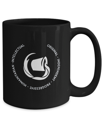 Aquarius Black Coffee Mug - Gift for Aquarian Star Sign - Birthday - Christmas - Horoscope - Zodiac symbol - Astrology - The VIP Emporium