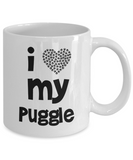 I Love My Puggle Gift Mug for Puggle Mom or Puggle Dad - Quality Ceramic - Printed in USA - The VIP Emporium
