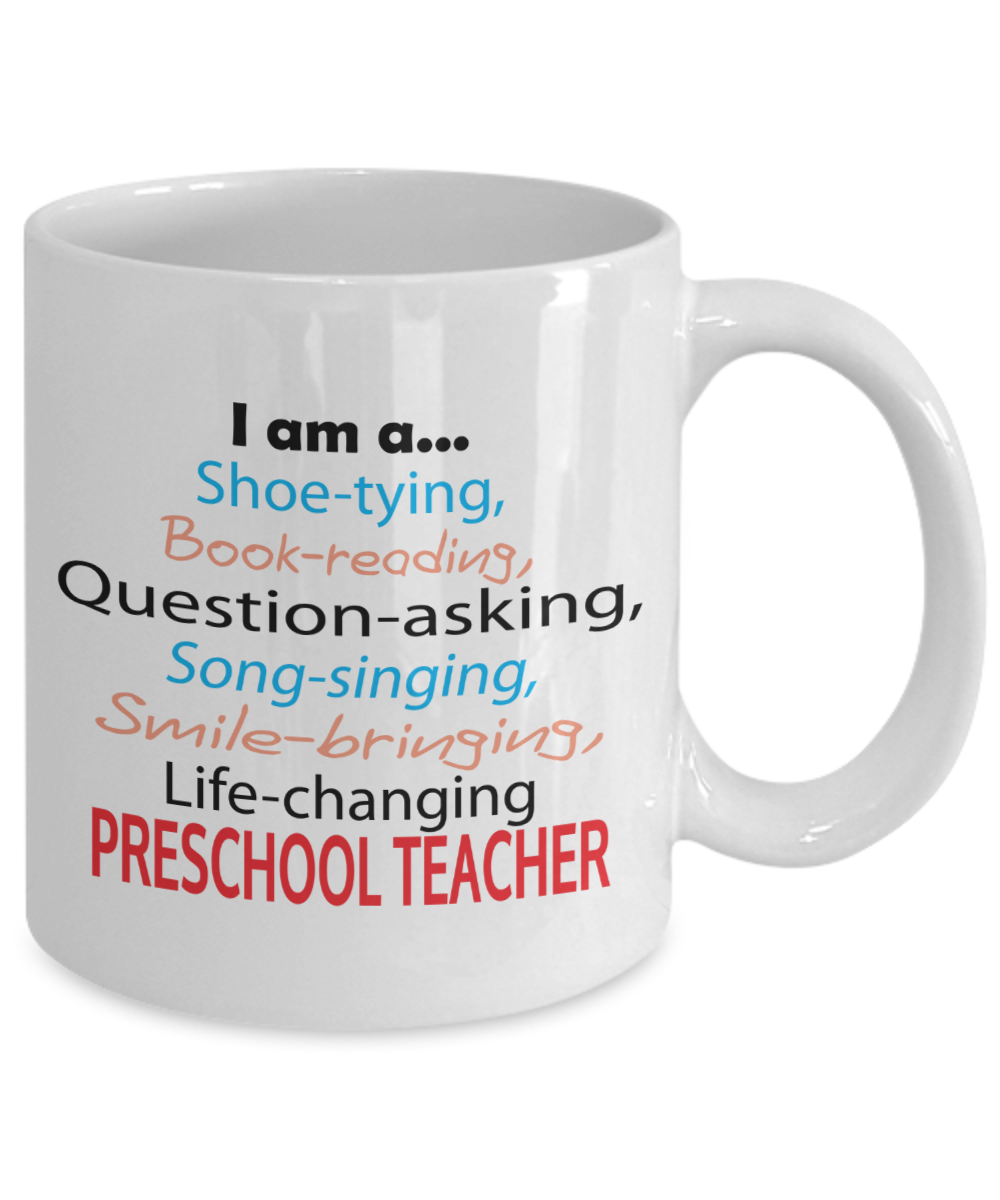 Life-changing Preschool Teacher - Appreciation Gift - 11oz Ceramic Mug - The VIP Emporium