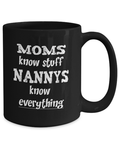 Nanny Gift Coffee Mug - Nannys Know Everything - The VIP Emporium