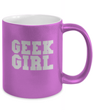Geek Girl Gift Mug - Metallic Style Ceramic 11oz - The VIP Emporium