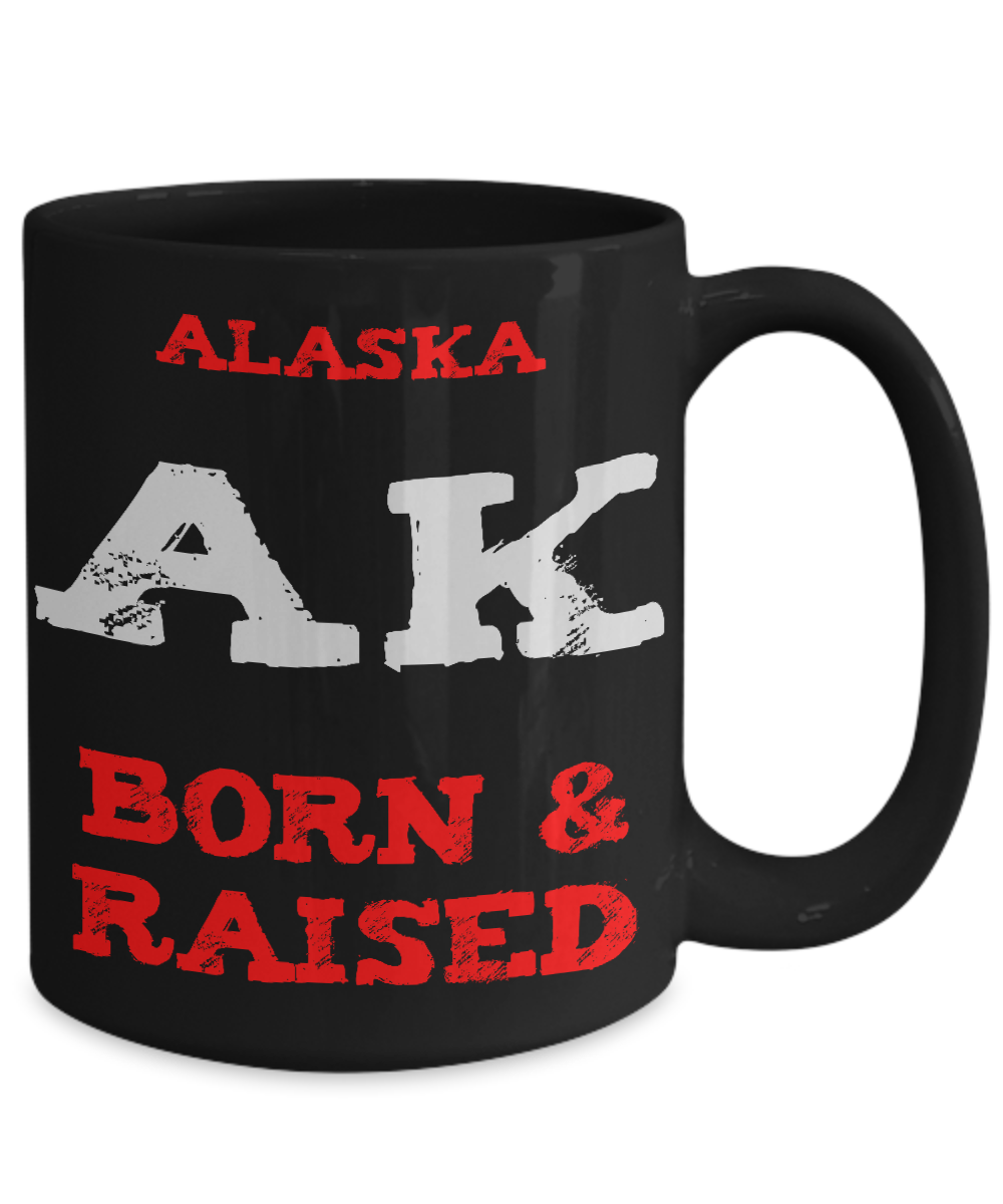 Alaska Gift Mug - Alaskan Born and Raised - The VIP Emporium