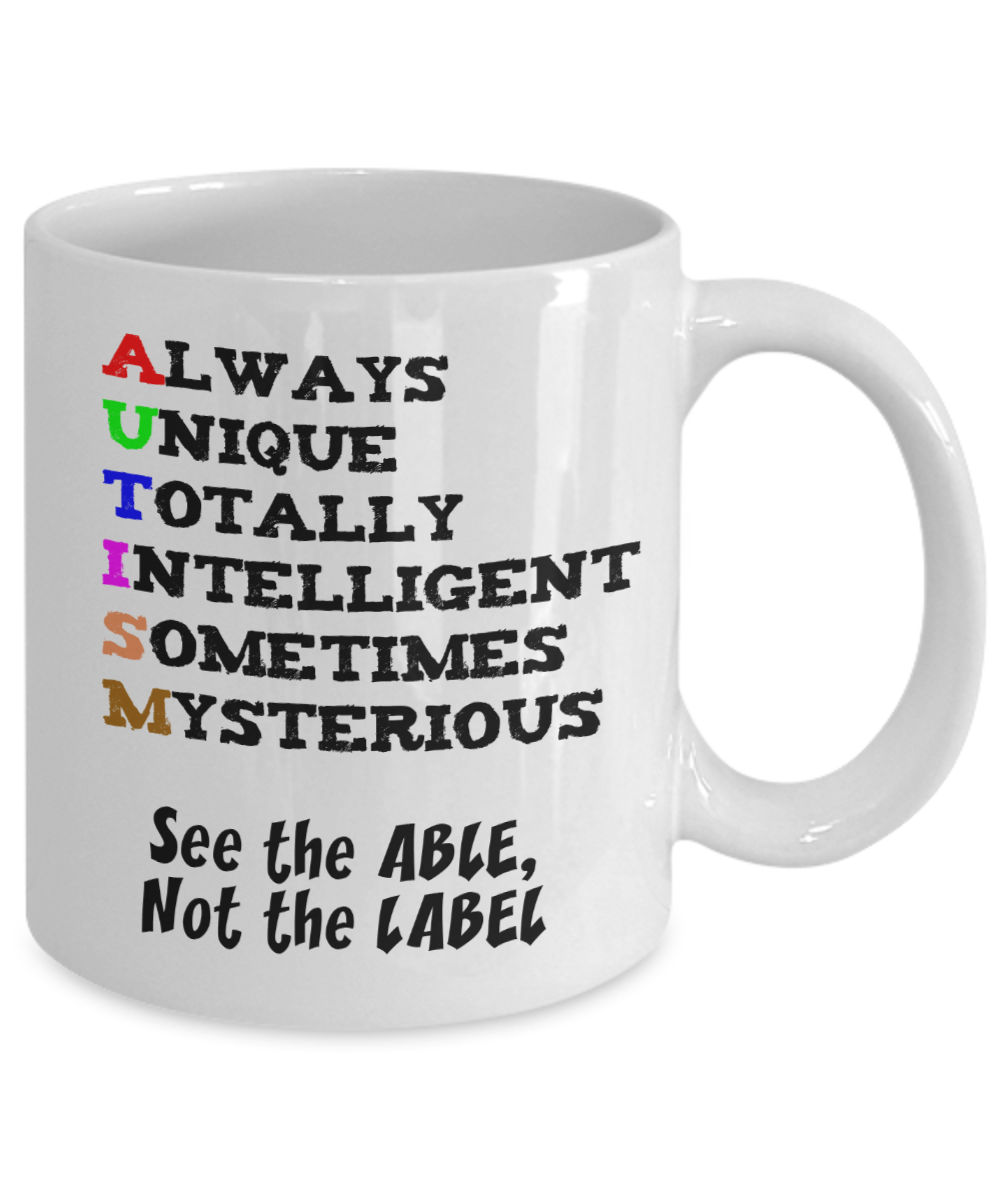 Autism Awareness Mug - See the Able, not the Label - The VIP Emporium
