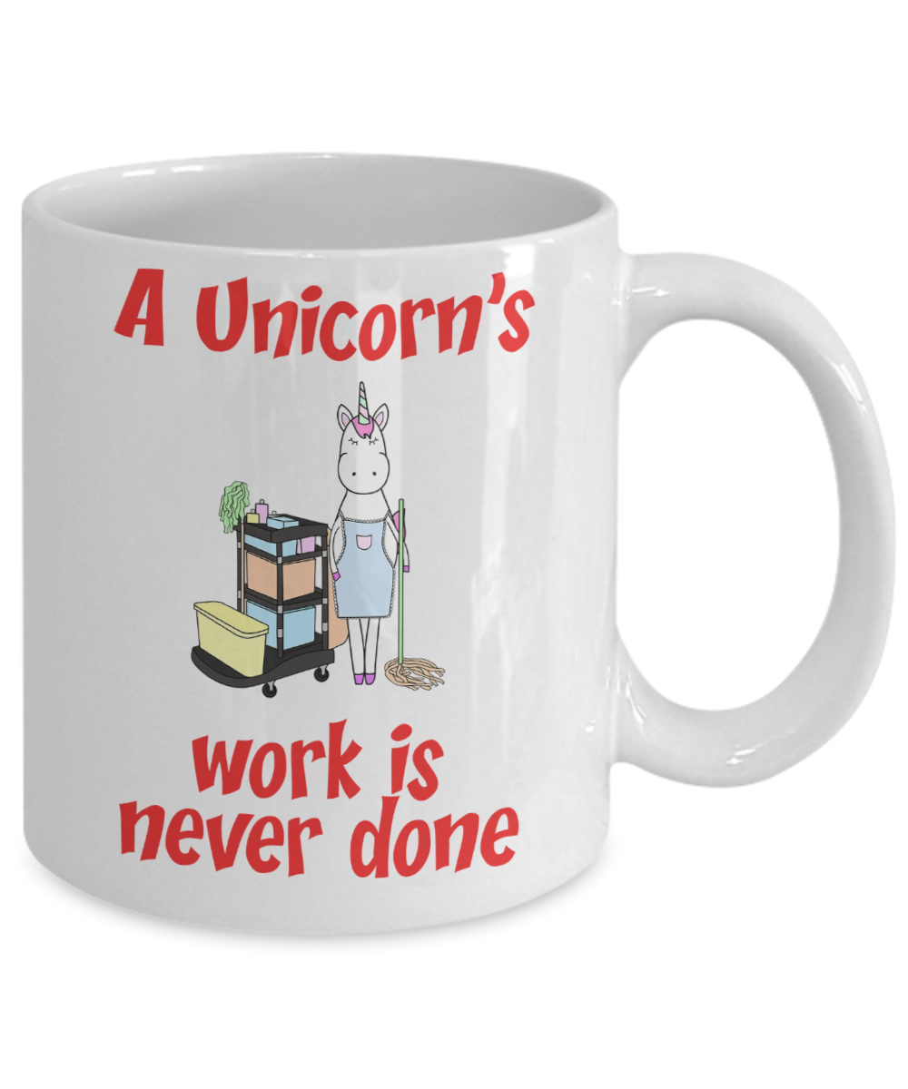 Fun Unicorn Cleaning Mug - Gift for Mom, Maid or Cleaner - The VIP Emporium