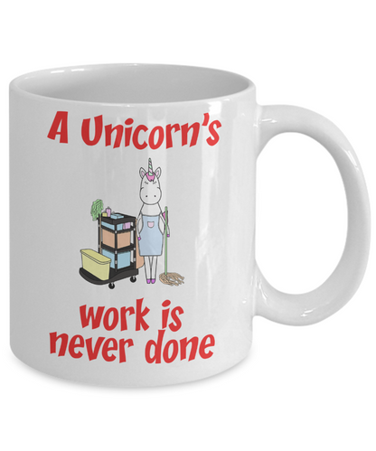 Fun Unicorn Cleaning Mug - Gift for Mom, Maid or Cleaner - The VIP Emporium