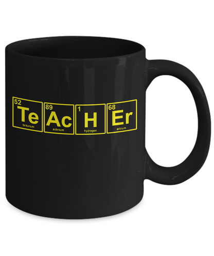 Fun teacher gift mug - Chemical Symbols - The VIP Emporium