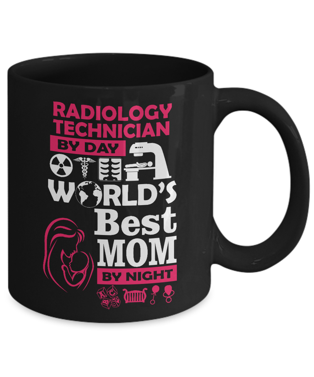 Radiology Technician Gift - World's Best Mom - 11oz Ceramic, Printed in USA - The VIP Emporium