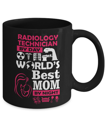 Radiology Technician Gift - World's Best Mom - 11oz Ceramic, Printed in USA - The VIP Emporium