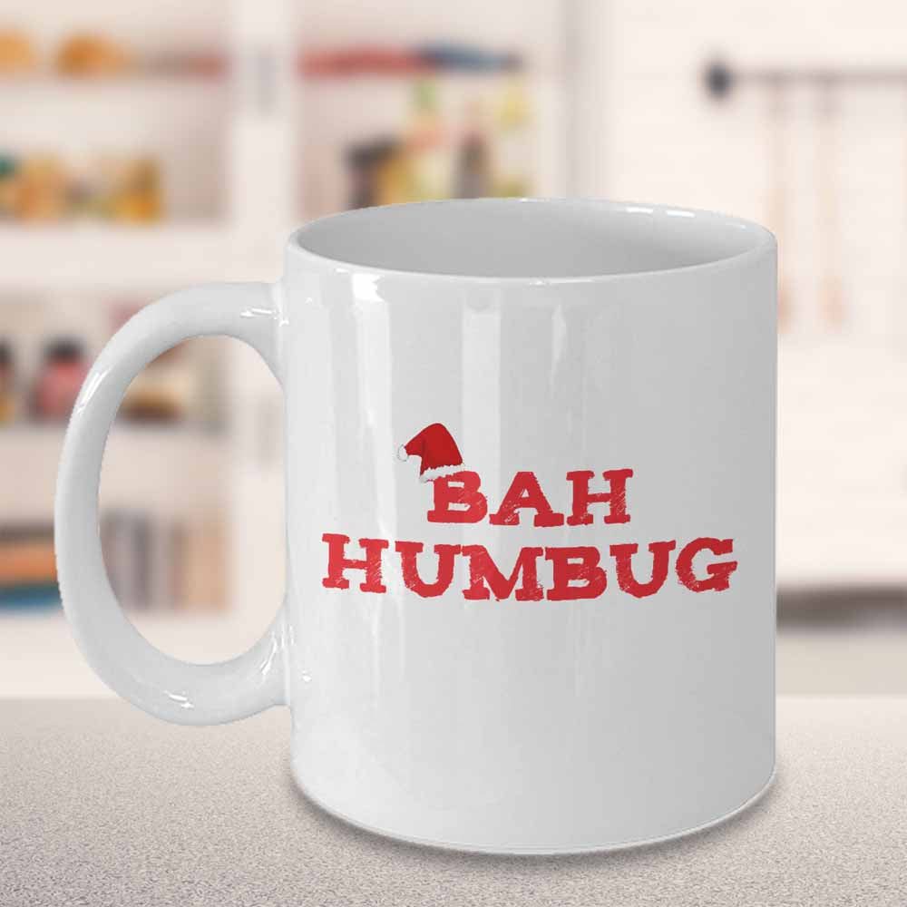 Bah Humbug funny Christmas mug for Scrooge - The VIP Emporium