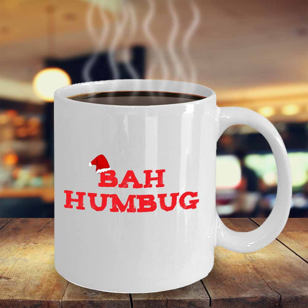 Bah Humbug funny Christmas mug for Scrooge - The VIP Emporium