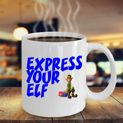 Express Your Elf funny Christmas Mug - The VIP Emporium