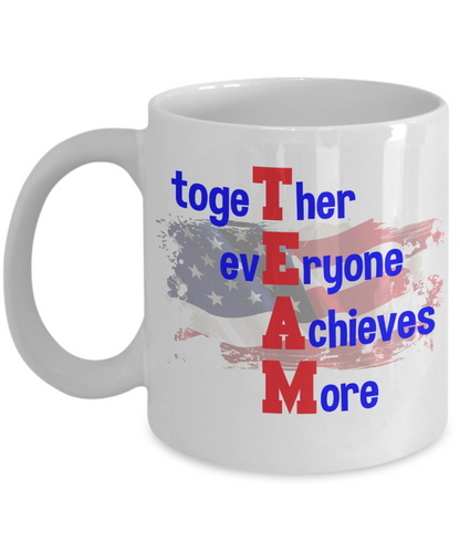 USA Team Mug - Together Everyone Achieves More - The VIP Emporium