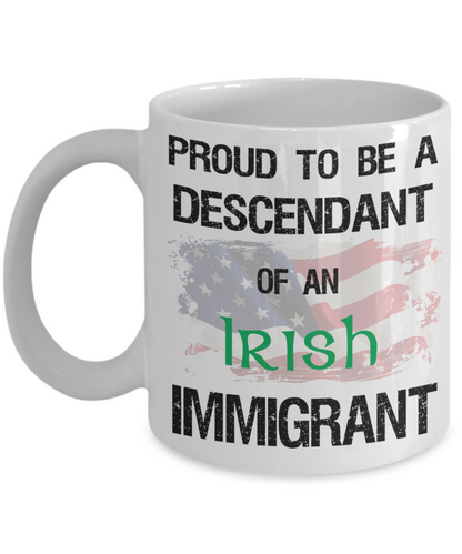 Irish American Pride Mug - Proud Descendant - The VIP Emporium