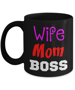 Wife Mom Boss - Valentine's Day Gift Mug - 11oz Ceramic - The VIP Emporium