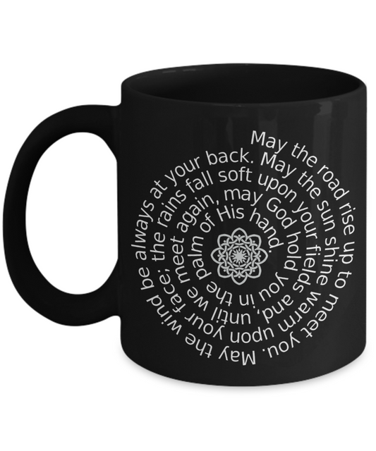 Irish Blessing Ceramic Coffee Mug with Celtic Knot Motif - The VIP Emporium