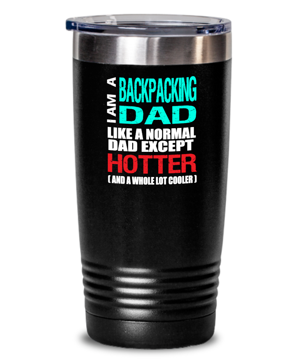 Backpacking Dad Insulated Tumbler - 20oz or 30oz - Hot and Cold Drinks - Funny Gift - The VIP Emporium