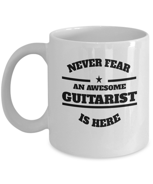Awesome Guitarist Gift Coffee Mug - Never Fear - The VIP Emporium