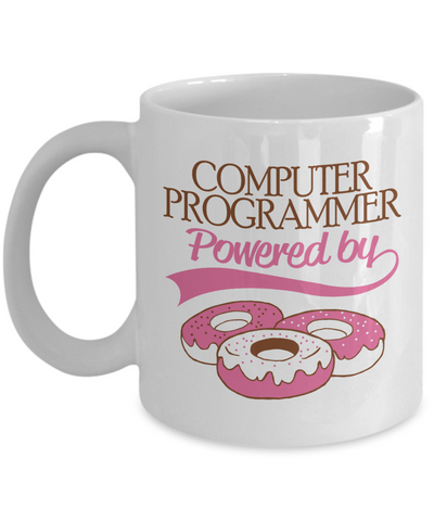 Programmer Powered by Donuts Mug - The VIP Emporium