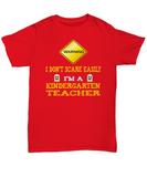 Kindergarten Teacher Halloween Shirt - I Don't Scare Easily - The VIP Emporium