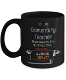 Crazy Elementary Teacher Gift Mug - The VIP Emporium