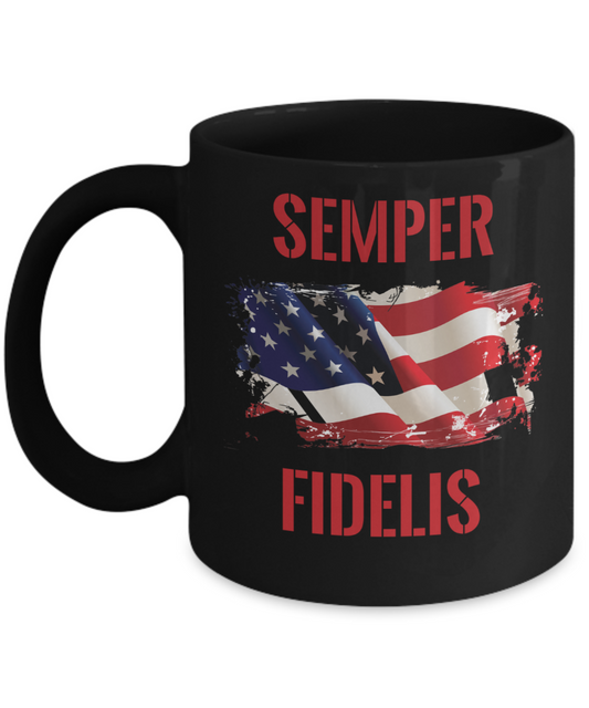 Semper Fidelis - Semper Fi - Marine Gift Coffee Mug - The VIP Emporium