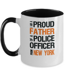 Father of New York Police Officer - Ceramic Two-Tone Mug - The VIP Emporium