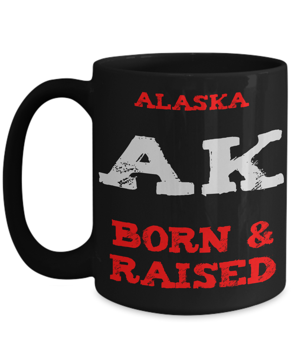 Alaska Gift Mug - Alaskan Born and Raised - The VIP Emporium