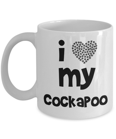 I Love My Cockapoo Gift Mug for Cockapoo Mom or Dad - 11oz Quality Ceramic, Printed in USA - The VIP Emporium