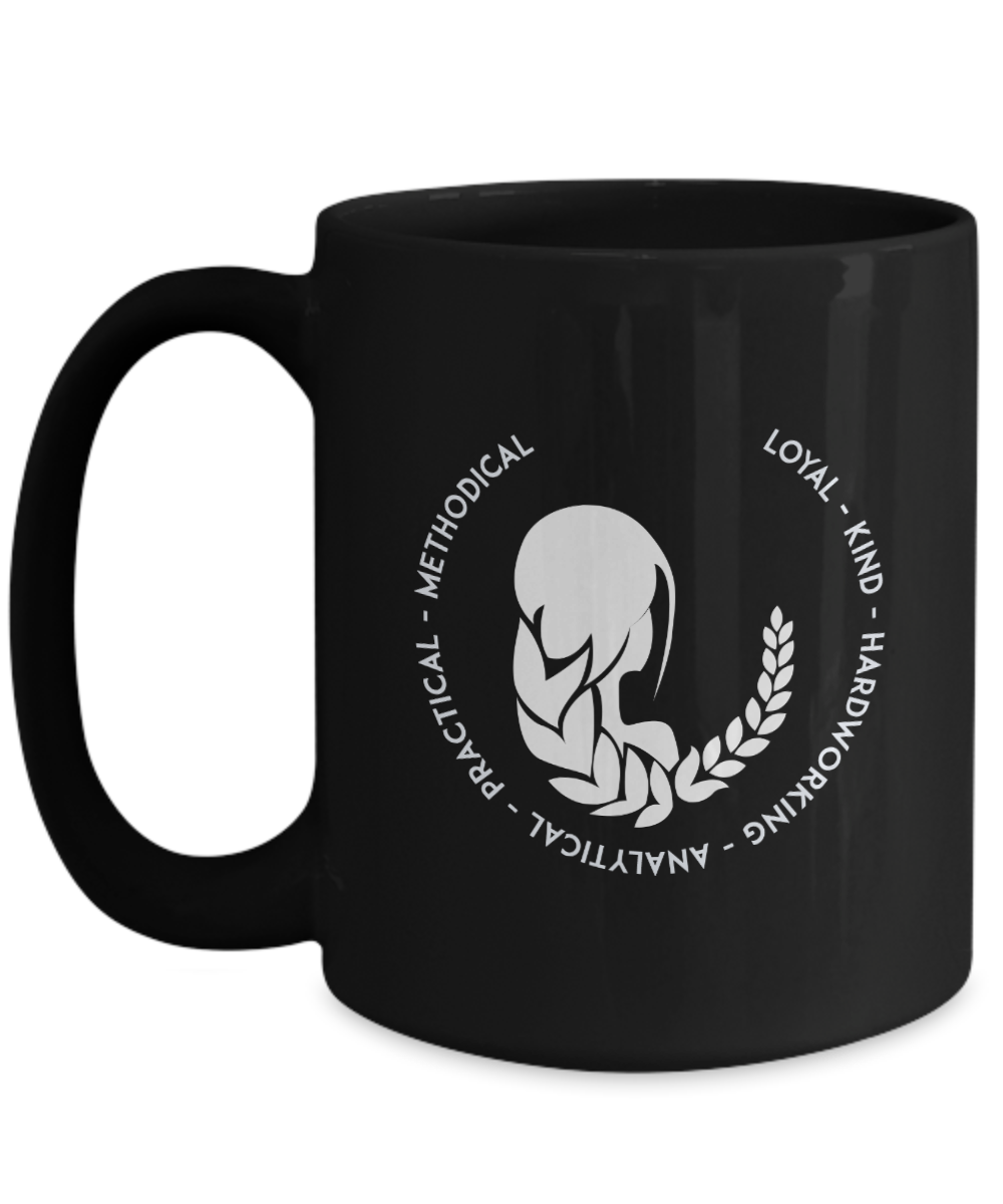 Virgo Black Coffee Mug - Gift for Virgo Star Sign - Birthday - Christmas - Horoscope - Zodiac symbol - Astrology - The VIP Emporium