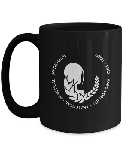 Virgo Black Coffee Mug - Gift for Virgo Star Sign - Birthday - Christmas - Horoscope - Zodiac symbol - Astrology - The VIP Emporium