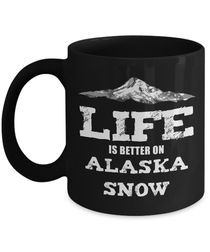 Ski Gift Mug - Life is Better on Alaska Snow - The VIP Emporium
