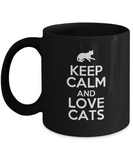 Keep Calm and Love Cats - Cat Lover Gift - The VIP Emporium