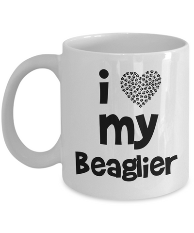I love my Beaglier - Gift for Beaglier Mom or Dad - 11oz Mug, Printed in USA - The VIP Emporium