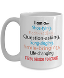 Life-changing First Grade Teacher Appreciation Gift Mug - The VIP Emporium