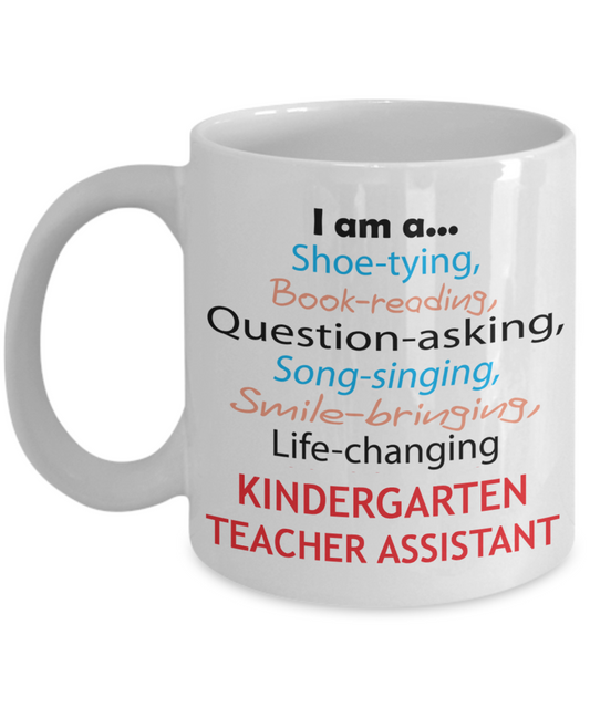 Kindergarten Teacher Assistant Appreciation Gift Mug - The VIP Emporium